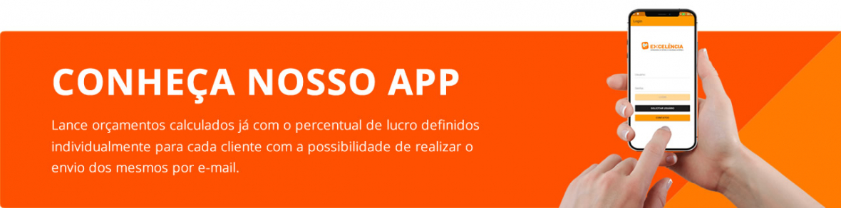 Tela do aplicativo Excelência